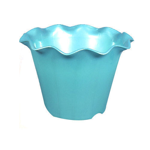 Plastic Round Blue Table Pot