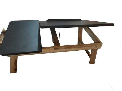  एडजस्टेबल पैनल के साथ लकड़ी का लैपटॉप स्टैंड 