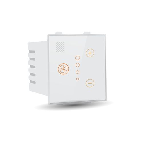 White Fan Touch Switch With Regulator