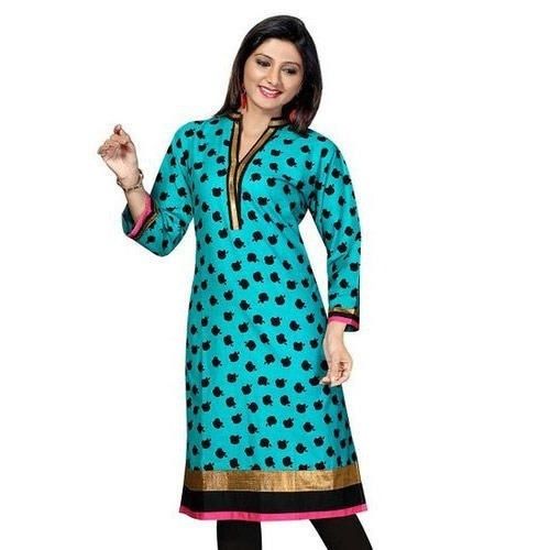 Multi-Color Pure Cotton Ladies Kurti