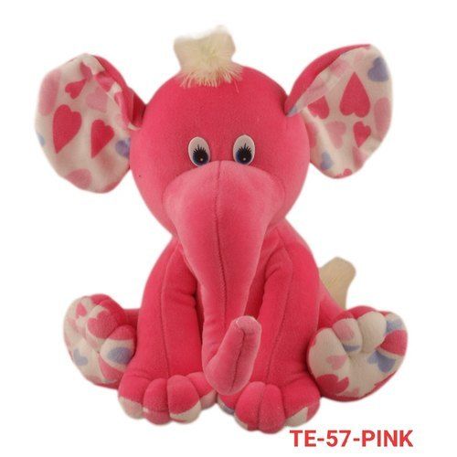 Multi Color Red Stuffed Elephant Toy