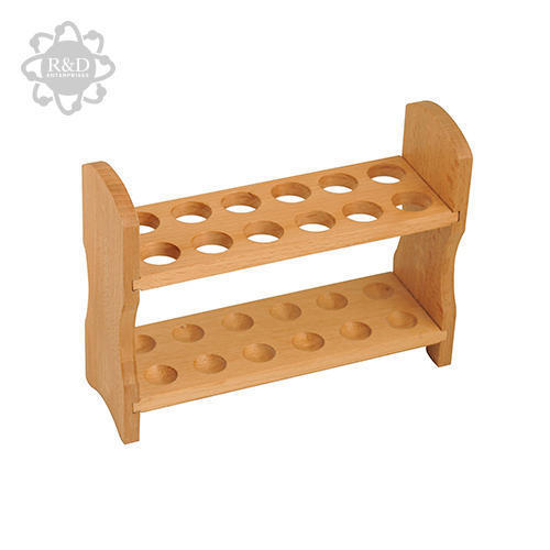 Wooden Test Tube Stand Application Chemical Laboratory At Best Price