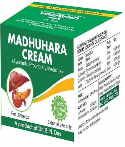 100% Herbal Ayurvedic Madhuhara Cream For Diabetes Treatment