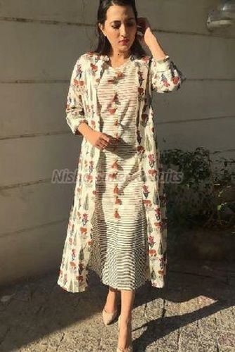 Attractive Jaipuri Cotton Printed Kurti