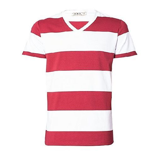 Various Colors Are Available Mens V-Neck Striped T Shirts