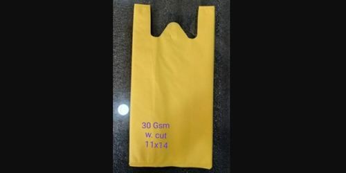 Yellow Non Woven W Cut Bags