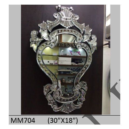 White Wall Hanging Antique Venetian Mirror