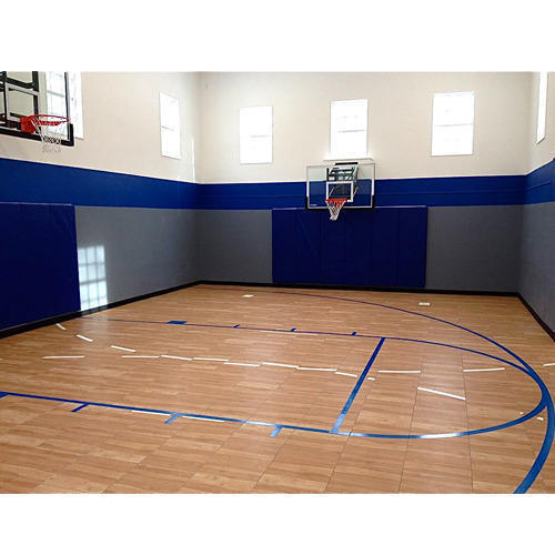 Blue And Brown High Design Indoor Basketball Court Flooring