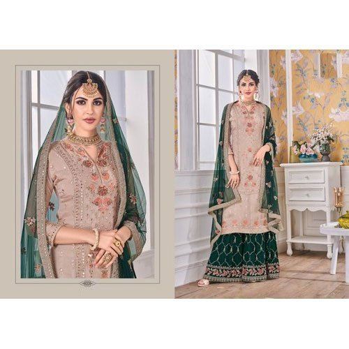 Ladies Fancy Embroidered Palazzo Suit