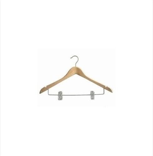 Garment Wooden Skirt Hanger With Metal Bar