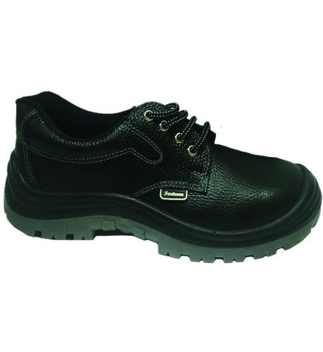 Black Trident Pu Sole Double Density Safety Shoes at Best Price in ...