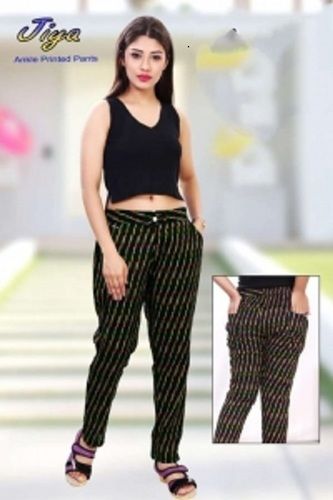 Various Colors Are Available Women Designer Ikkat Pants