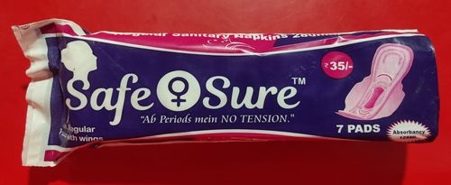 White Safeosure Sanitary Pads 280Mm