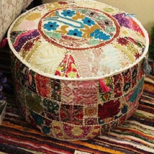 Multi Colored Designer Ottoman Bohemian Pouf