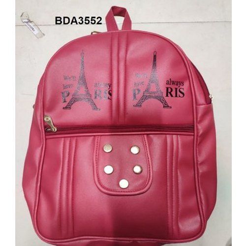 PU Leather School Bag