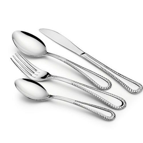 Stainless Steel Italiano Hammered Cutlery Set