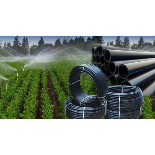 Black HDPE Water Pipe - 15 to 600 Mm, PE63/PE80/PE100 Material Grade | Ideal for Irrigation Applications, Durable Round Shape