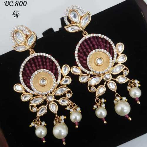 Exclusive Kundan Earrings With Gold Plating