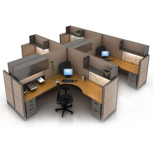 Green Skin Friendliness Wooden Office Workstation