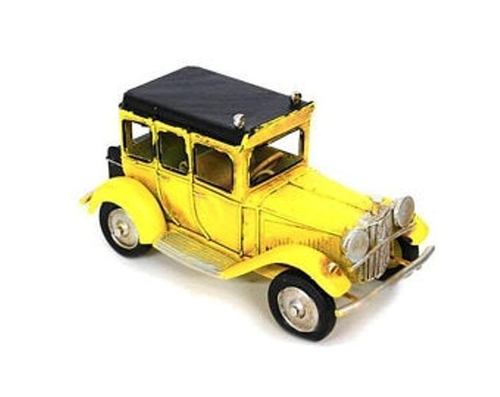Antique Vintage Toy Cars - Eco-friendly PVC & Iron, Durable Rust Proof Toy Decoration with Polished Solid Wood & Velvet Features