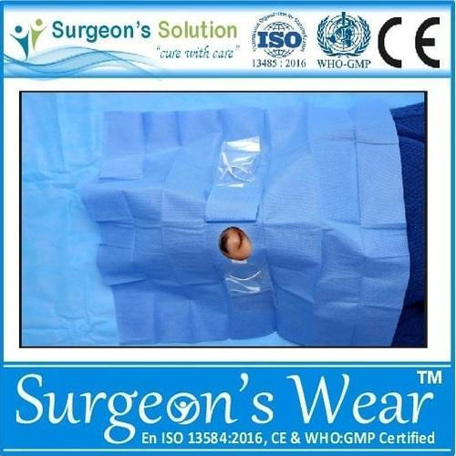 Blue Disposable Cotton Eye Drape