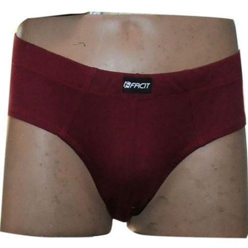 Plain Mens Maroon Cotton Brief