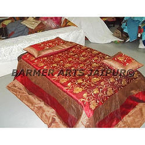 5 To 10 Color Available Silk Zari Embroidery Bed Cover