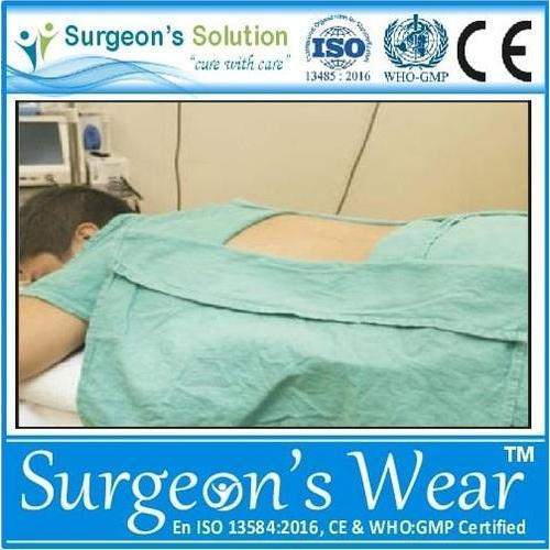 Green Surgical Lamino Spinal Drape