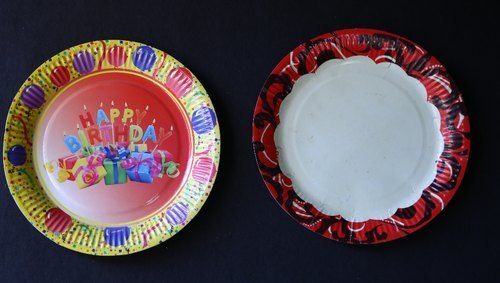 White 6\" To 12\" Printed Paper Plate (Round)