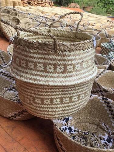 Natural Handmade Seagrass Laundry Basket