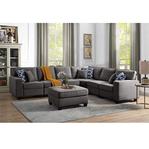 U Shaped 7 Seater Corner Sofa No Assembly Required at Best Price in ...