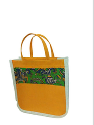 Multicolor Kalamkari Pattern Jute Fancy Bags