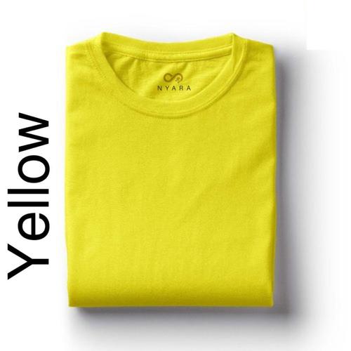 पीला सादा टी शर्ट 