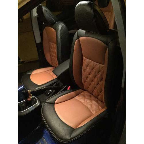 Brown Black Leather Car Seat Covers Warranty: 1 Year