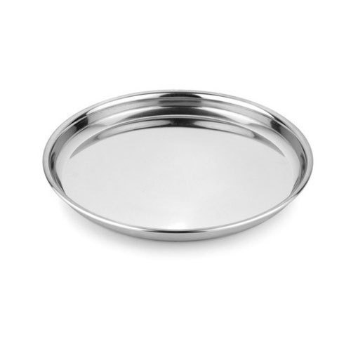 Silver Round Stainless Steel Thali