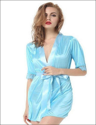 Ladies Plain Satin Nightgown