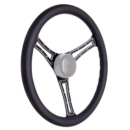 Round Shape Tractor Steering Grip - Premium Grade High-Strength Polyurethane Material Black Color 2 kg Weight