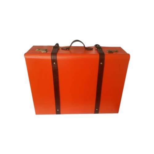 Orange Abrasion Resistance Leather Suitcase