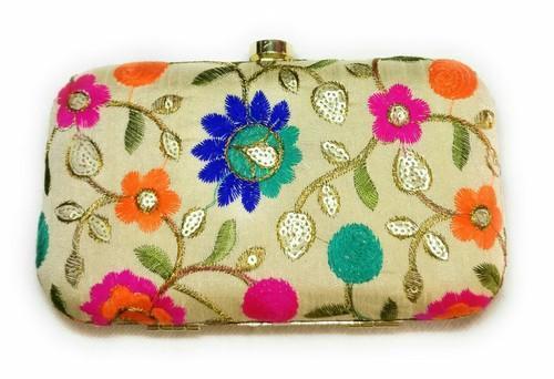 Embroidered Ladies Clutch Bag