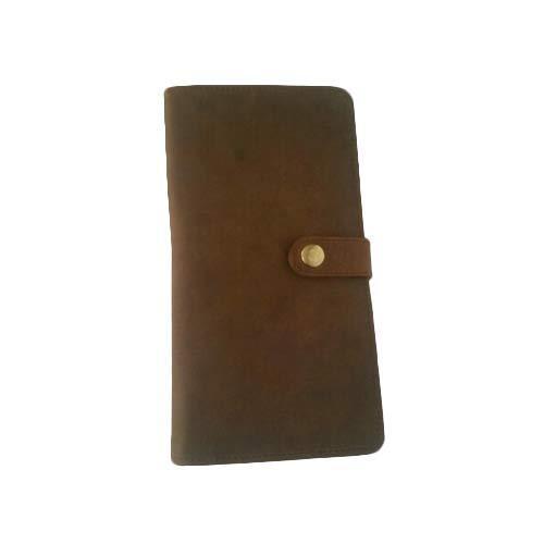 Brown Smooth Texture Ladies Leather Clutch