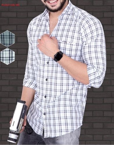 Men Casual Check Full Sleeves Cotton Shirts Age Group: 16-55