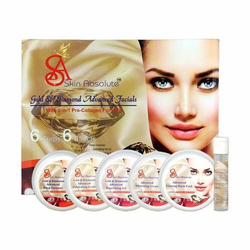 Skin Absolute Gold And Diamond Facial Kit (Cleanser, Scrub, Cream)