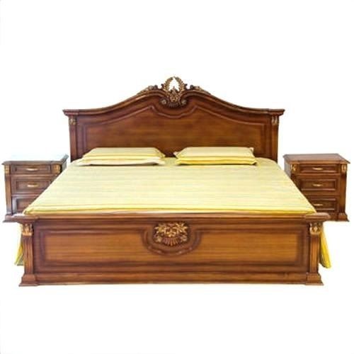 Brown Wooden Designer Cot Bed