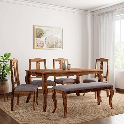 Royal Six Seater Wooden Dining Table Set