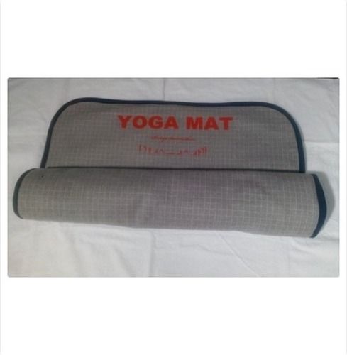 Grey Woven Fabric Yoga Mat