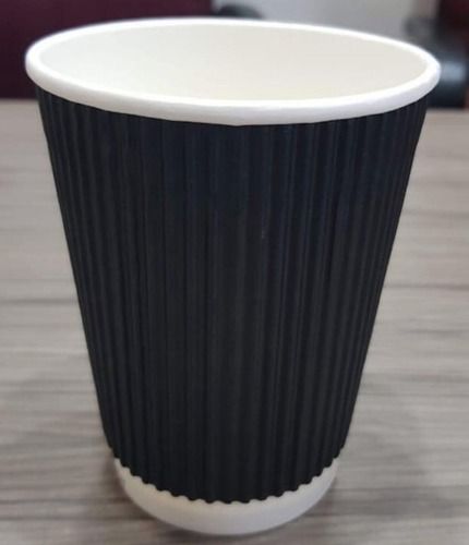 Black Disposable Ripple Paper Cup