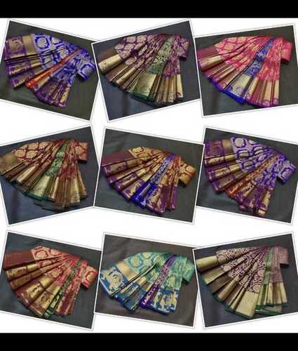 All Colors Handloom Wedding Silk Printed Saree