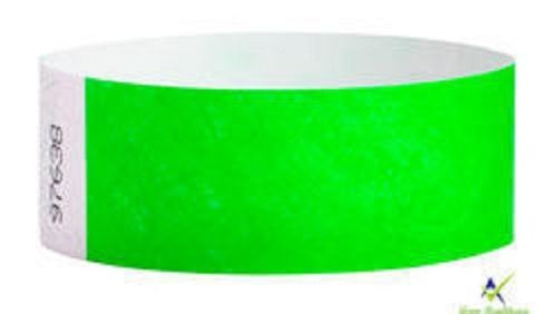 Odorless Neon Green Colour Paper Wristband