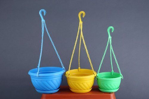 Multi Color Hanging Plastic Flower Pot