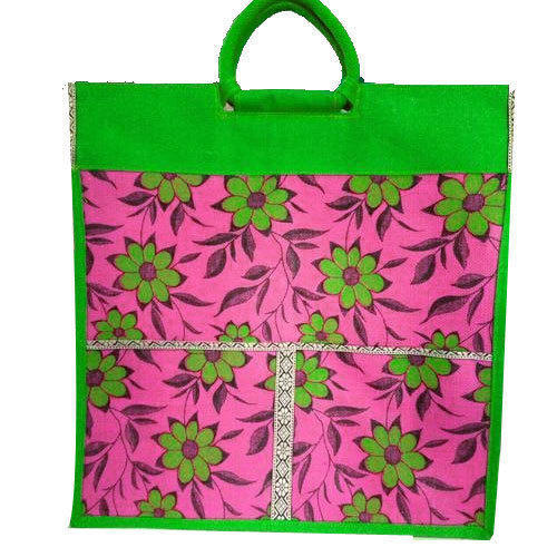 Light Weight Ladies Printed Jute Bag